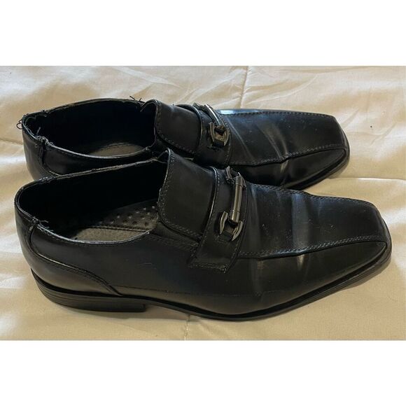 Stacy Adams Young Mans Leather Dress Shoes size 4 M - Picture 3 of 9